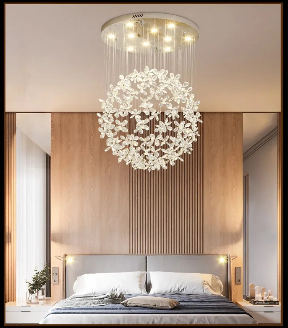 Lustre Cristal Moderne — Escalier