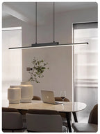 Lustre Salon Design Moderne Long — Salle à Manger et Cuisine — Minimaliste