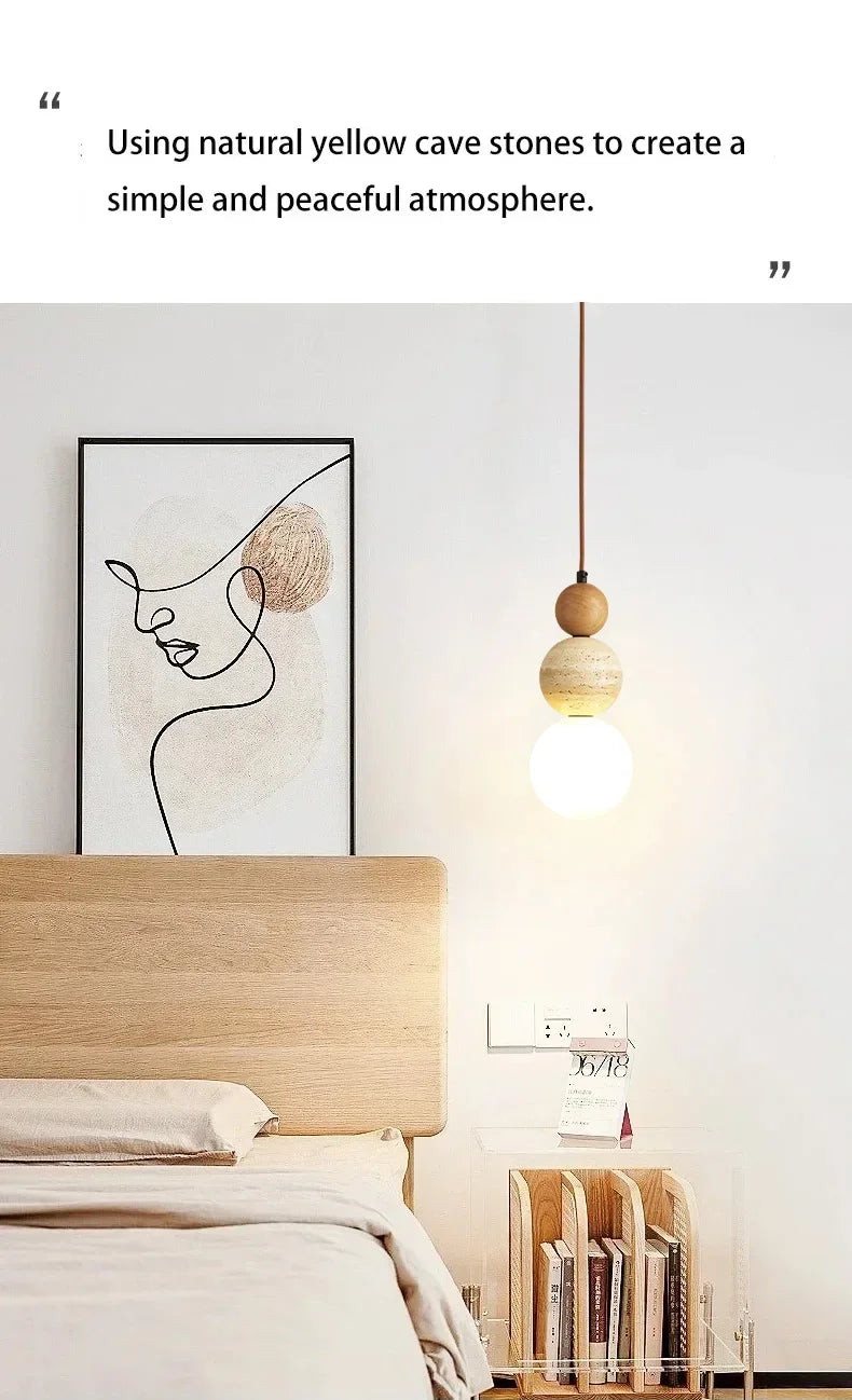 Suspension Design Bauhaus Crème — Pierre et Bois Médiéval — Chambre et Bar