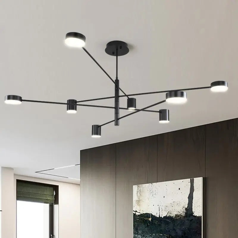 Lustre Moderne Noir — Cuivre