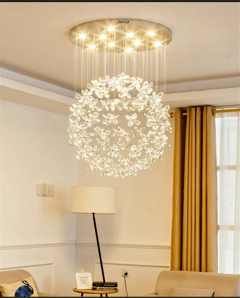 Lustre Cristal Moderne — Escalier