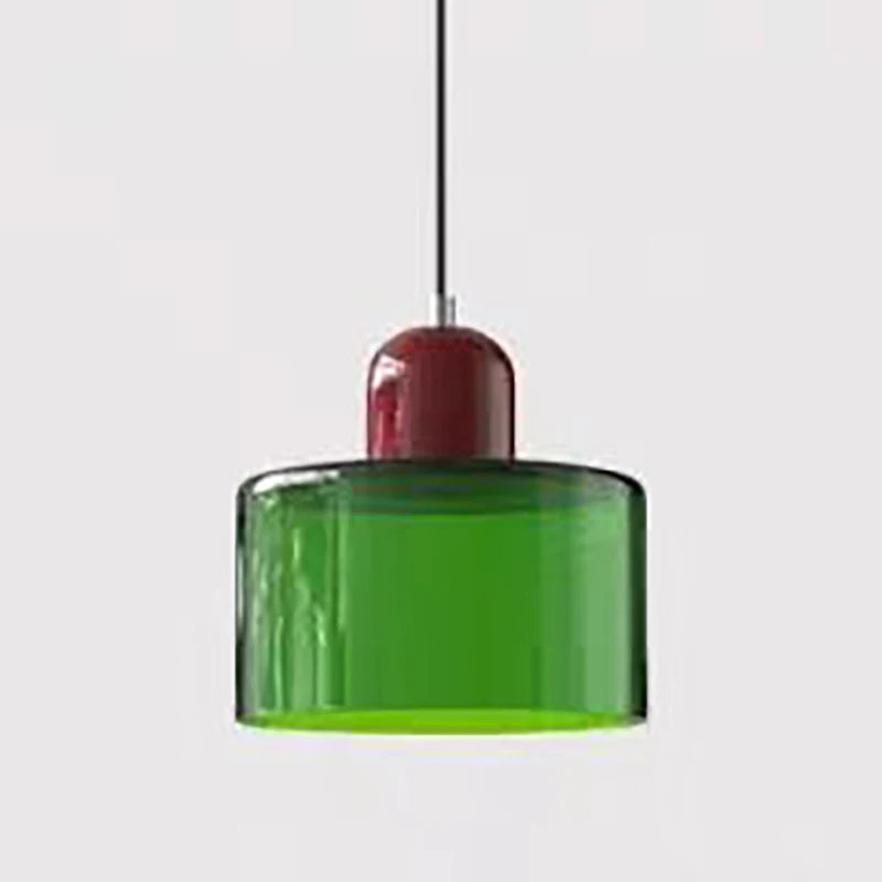 Suspension Verre Nordique Design Long — Chambre et Restaurant — E27