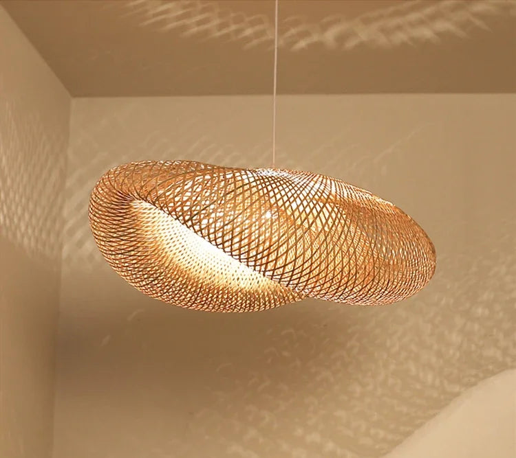 Suspension Bambou Artisanale LED - Lustre Design Naturel 2025