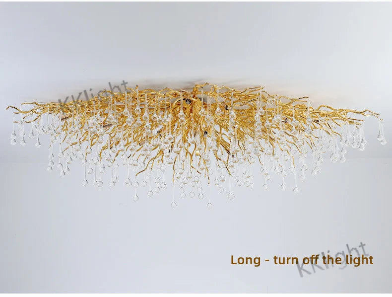 Lustre Luxe Doré — Cristal