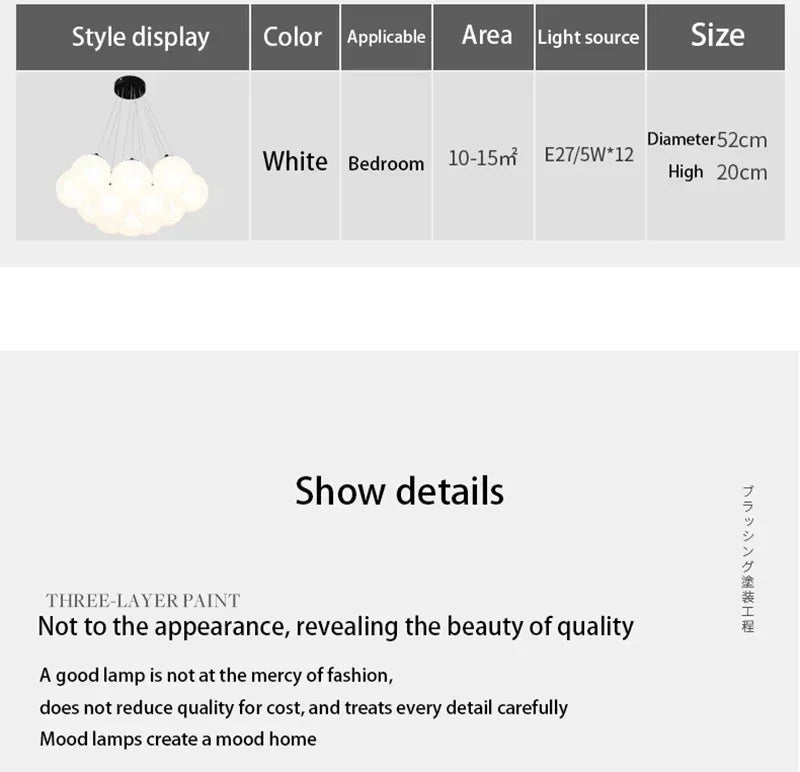 Lustre Blanc Moderne — Salon