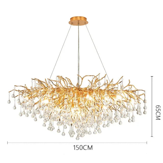 Lustre Araignée Design — Cristal — Rond 60cm