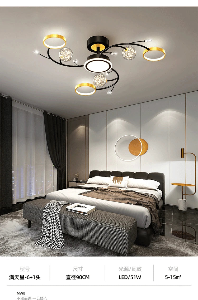 Lustre Salon Noir — Moderne