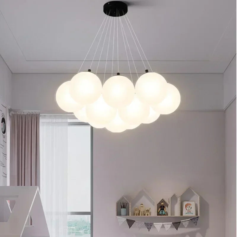 Lustre Blanc Moderne — Salon