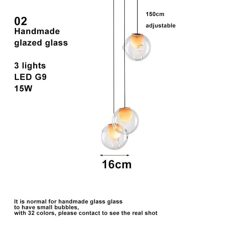 Lustre Design LED — Verre — 06 11 ampoules