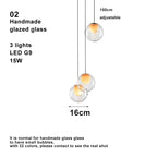Lustre Design LED — Verre — 16 ampoules Applique murale