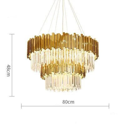Lustre Cristal Design — Moderne — Oval 150cm