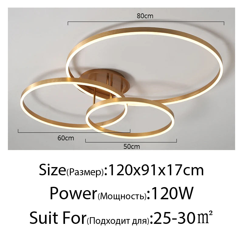 Lustre Chambre Ado — Plafonnier Anneau LED