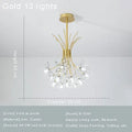 Lustre Cristal Ancien — 13 ampoules doré
