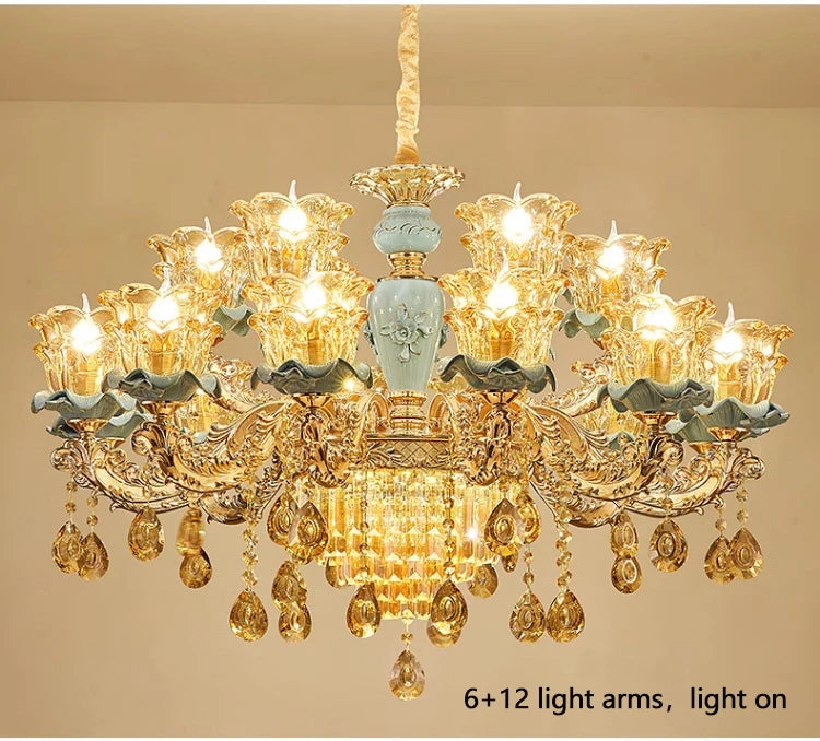 Lustre Salon Industriel — Cristal