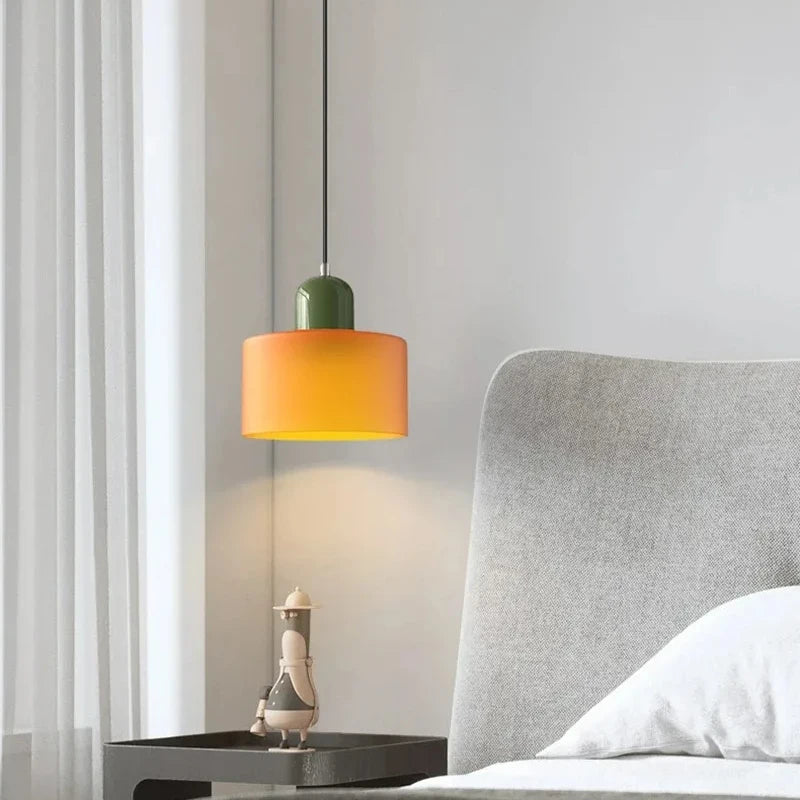 Suspension Verre Nordique Design Long — Chambre et Restaurant — E27