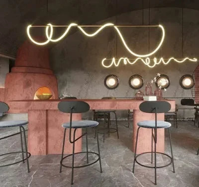 Lustre Cuisine Industriel — Nordique — Doré 150 cm A