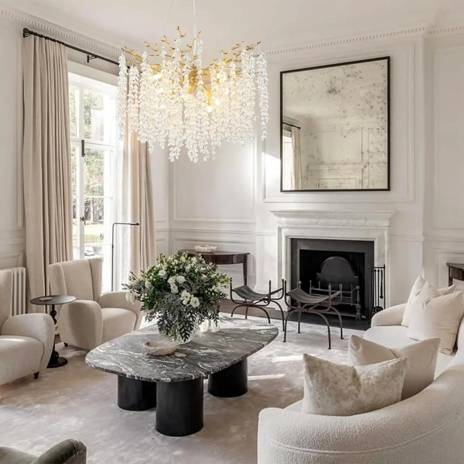 Lustre Cristal Salon — Chambre