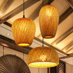 Suspension Bambou Artisanale LED - Lustre Design Naturel 2025