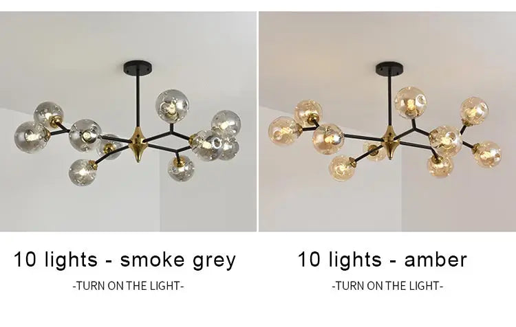 Lustre Globe Verre — Plafonnier Boule Moderne