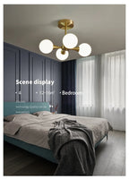 Lustre Cuivre — Plafonnier Boule Moderne