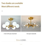 Lustre Cuivre — Plafonnier Boule Moderne