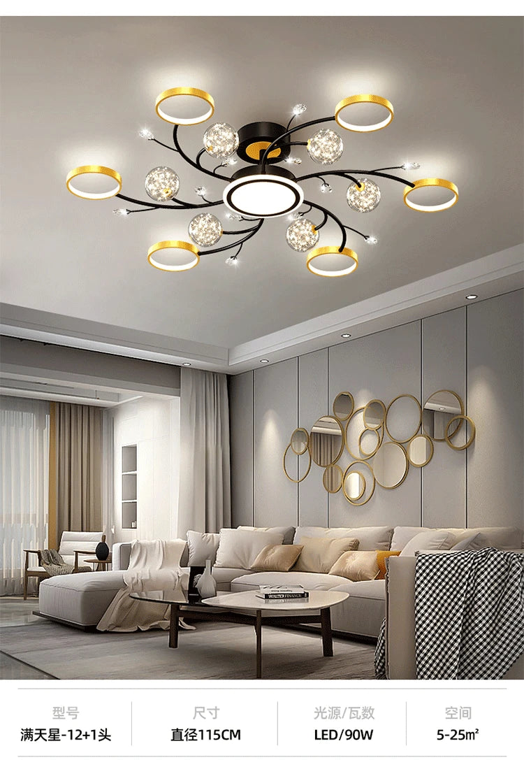 Lustre Salon Noir — Moderne
