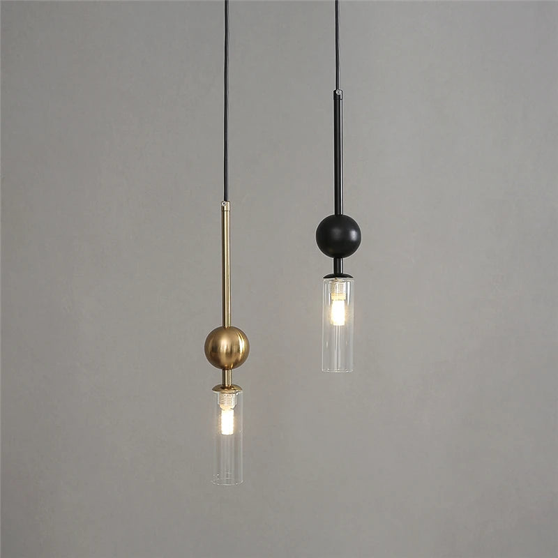 Lustre Luxe Nordique Art — Fer Or et Noir LED — Restaurant et Chambre