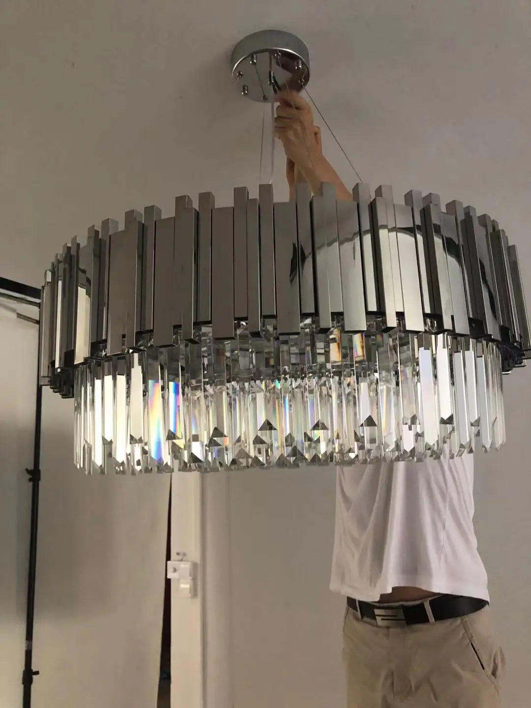 Lustre Cristal Design — Moderne — Oval 150cm