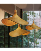 Suspension Bambou Artisanale LED - Lustre Design Naturel 2025