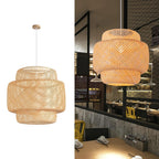 Suspension Bambou 30/40/50cm | Lustre Naturel Artisanal | Luminaire Boho Chic