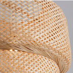 Suspension Bambou Moderne 30/40/50cm | Lustre Minimaliste Naturel | Luminaire Boho Scandinave