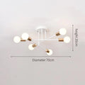 Lustre Industriel Design — Fer Forgé 6 Têtes — Salon et Salle à Manger LED
