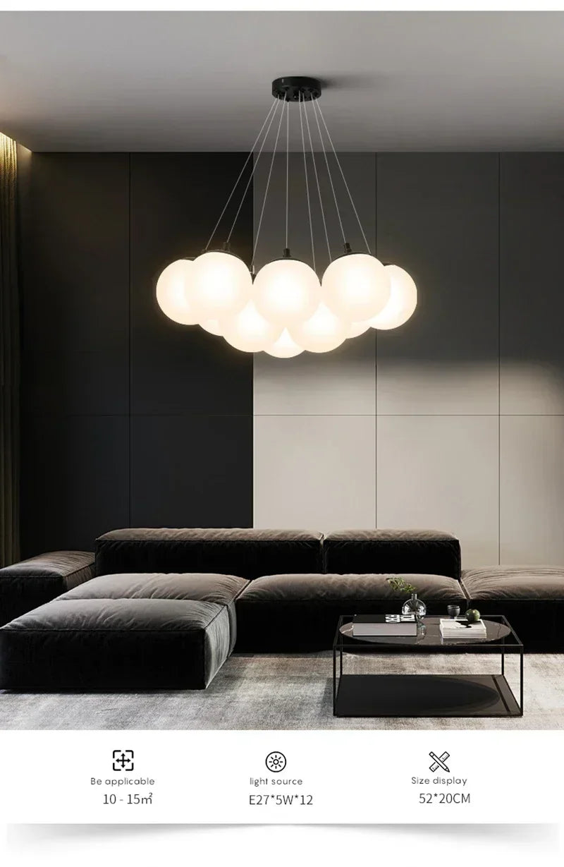 Lustre Blanc Moderne — Salon