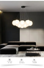 Lustre Blanc Moderne — Salon — 19 ampoules