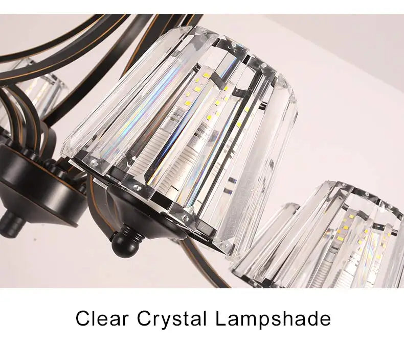 Lustre Salon Moderne — Plafonnier LED Cristal