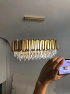 Lustre Cristal Design — Moderne — Oval 150cm