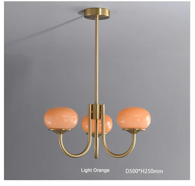 Lustre Art Déco — Nordique — 5 ampoules Beige
