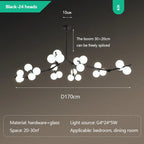 Lustre Boule Design — Noir 24 ampoules