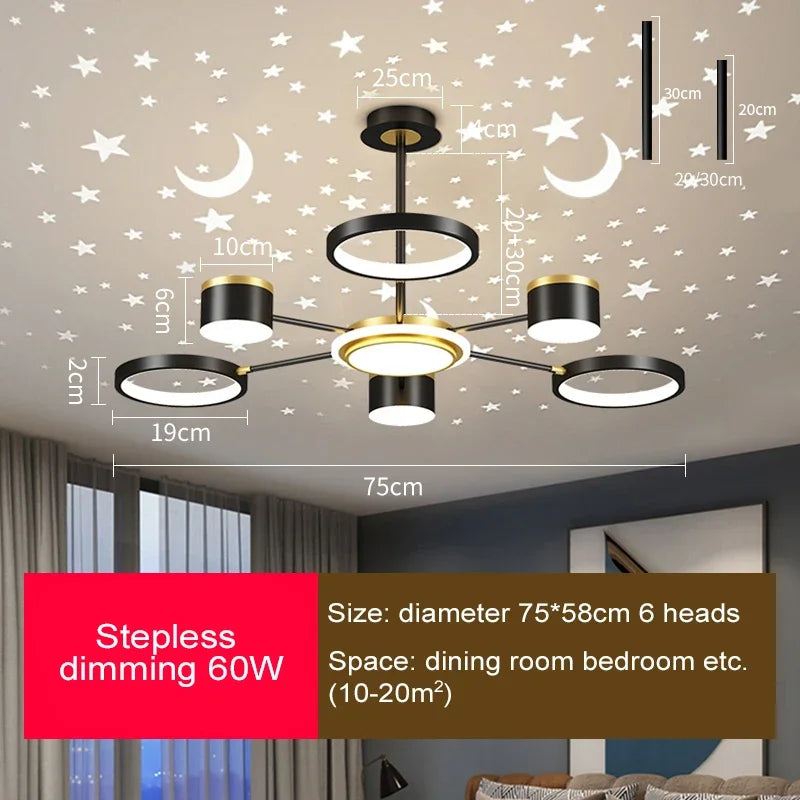 Lustre Moderne LED — Blanc