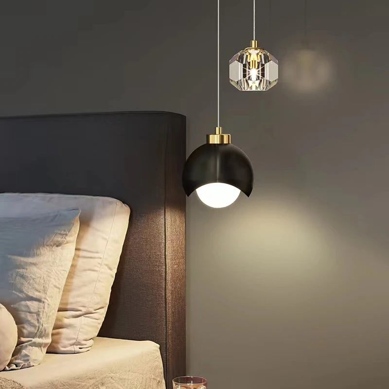 Suspension Cristal Minimaliste Nordique — Long Line Luxe — Chambre et Salon