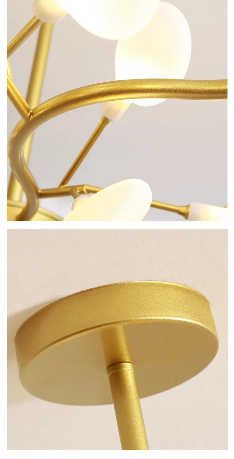 Lustre Fer Forgé — Lustre Branches LED