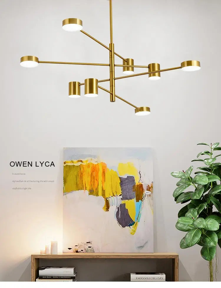 Lustre Moderne Noir — Cuivre