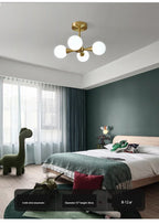 Lustre Cuivre — Plafonnier Boule Moderne