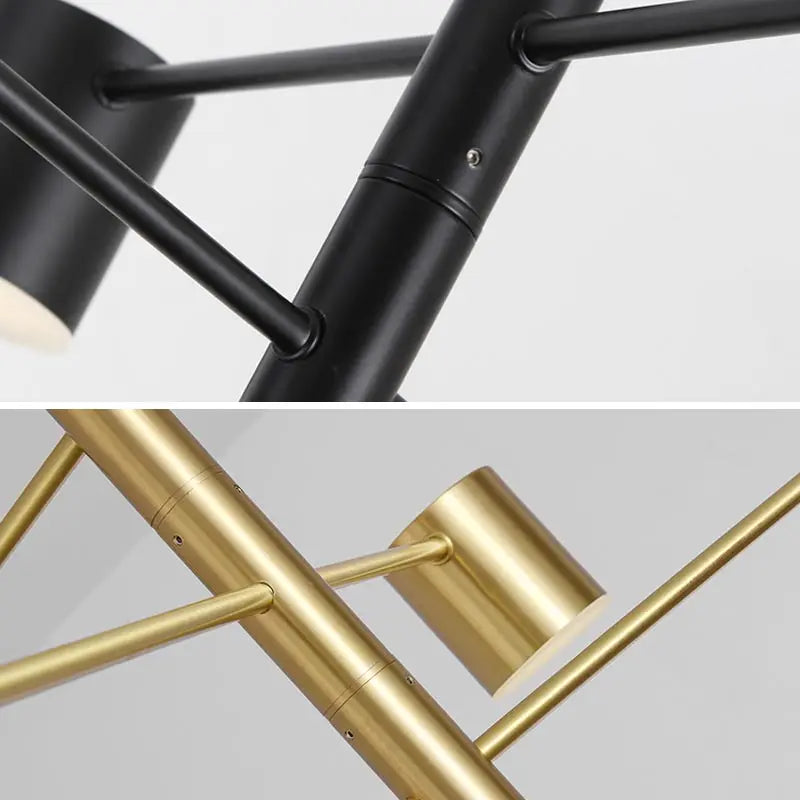 Lustre Moderne Noir — Cuivre