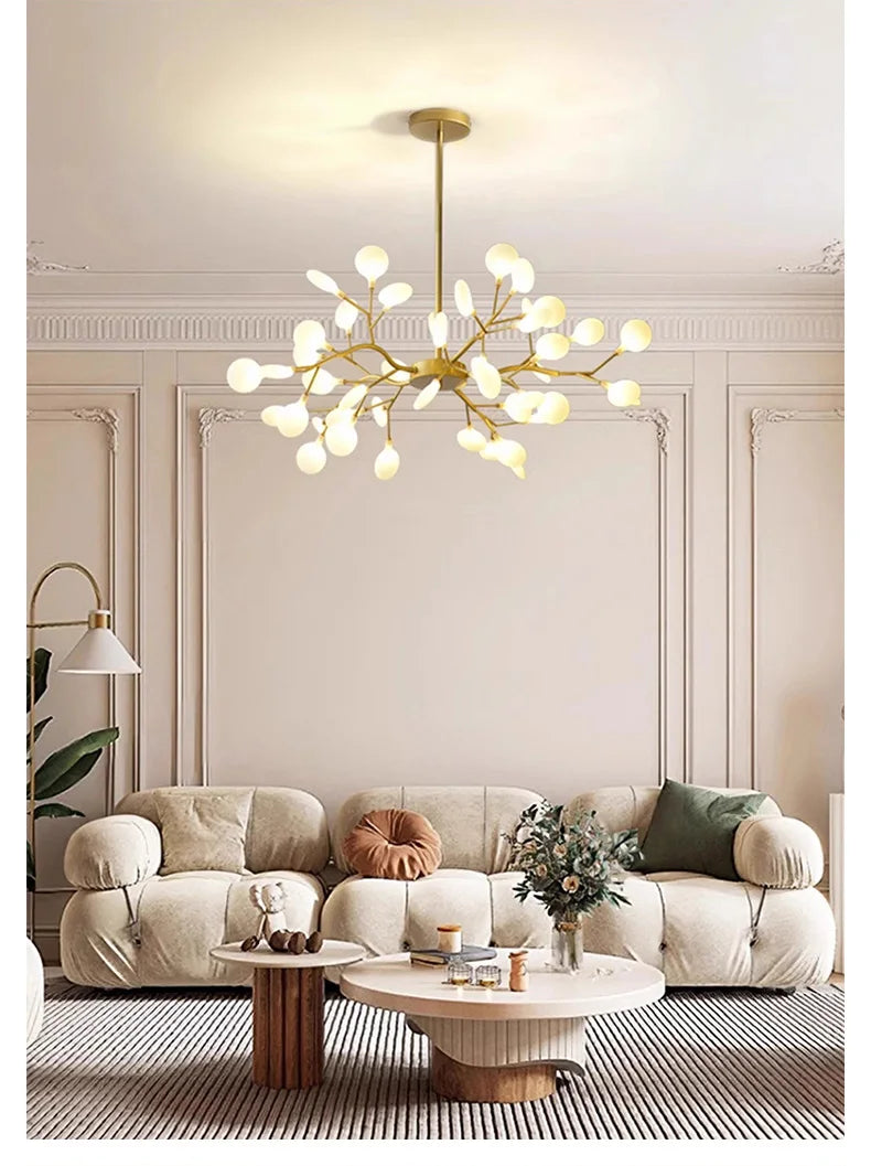 Lustre Fer Forgé — Lustre Branches LED