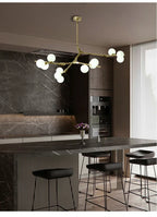 Lustre Boule Design — Noir 24 ampoules