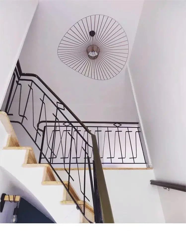 Lustre Paille — Suspension Chapeau Paille