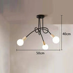 Lustre Chambre Adulte Doré — LED — Noir 5 ampoules
