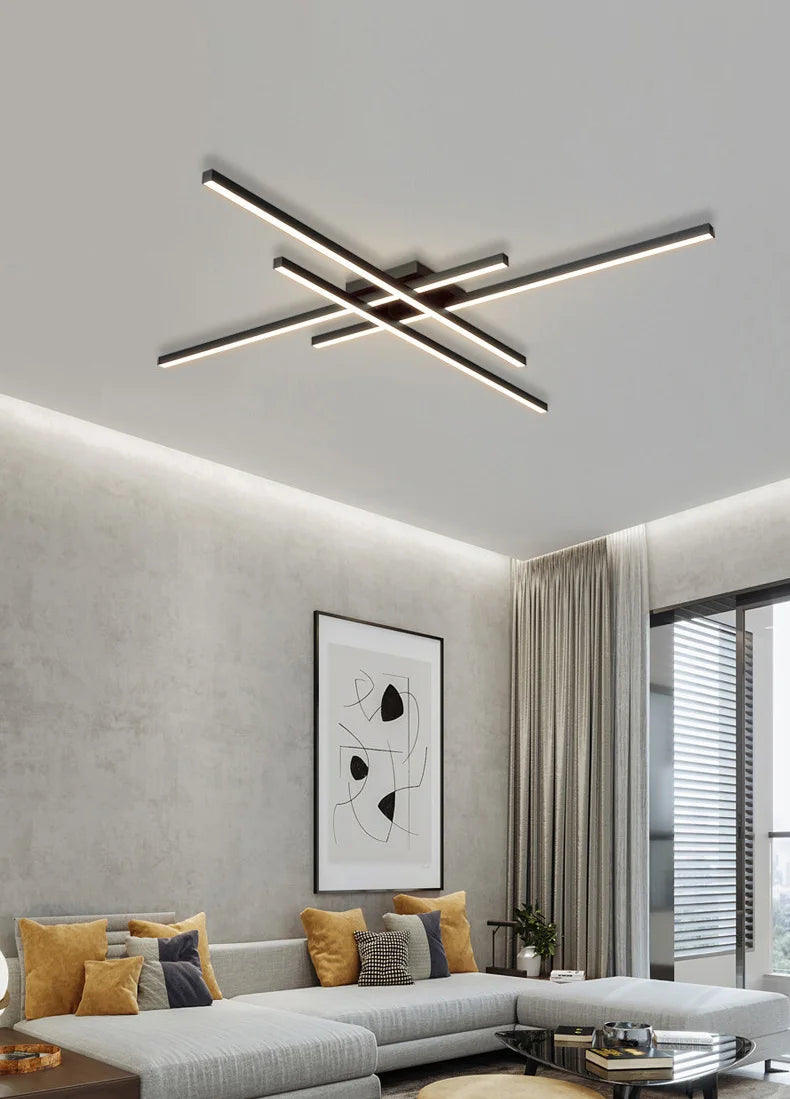 Lustre LED Chambre — Noir
