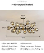 Lustre Globe Verre — Plafonnier Boule Moderne